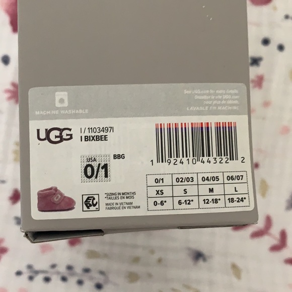 SOLD - Ugg for Baby Crib Boot - Pink; Size 1 - Picture 9 of 9